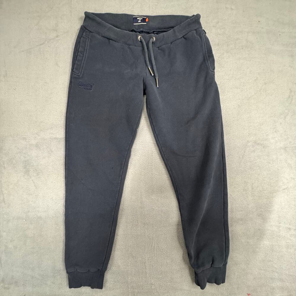 SUPERDRY Label Classic Joggers Womens Navy Faded Size 10 W7010453A